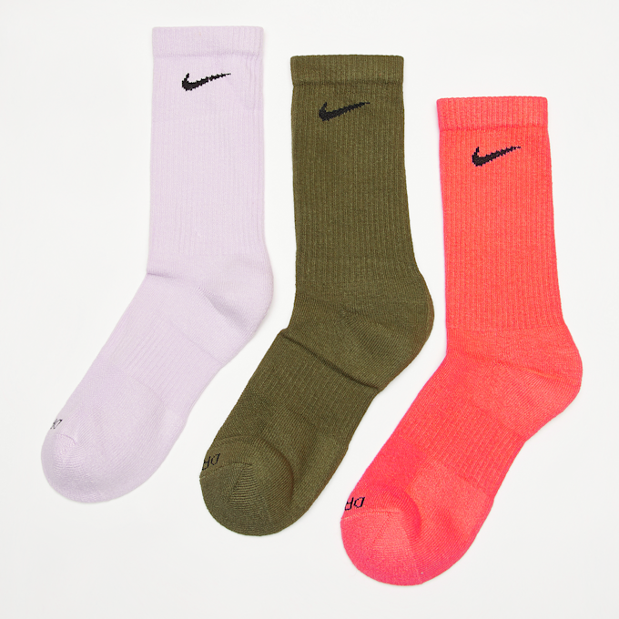 Nike 3 PACK - Everyday Plus Cushioned Training Crew Socks bež 17009 1