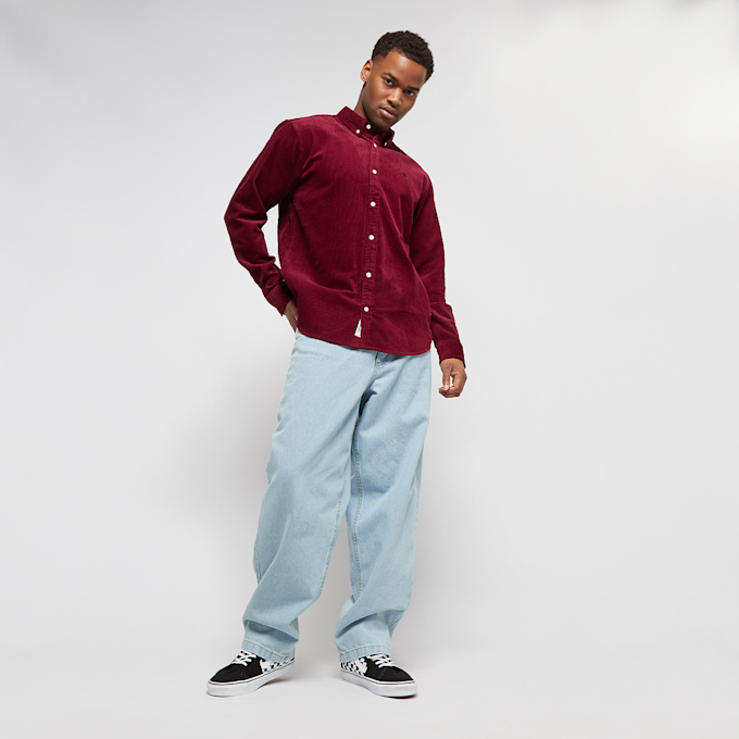 Carhartt WIP L/S Madison Cord Shirt rood 17134 5