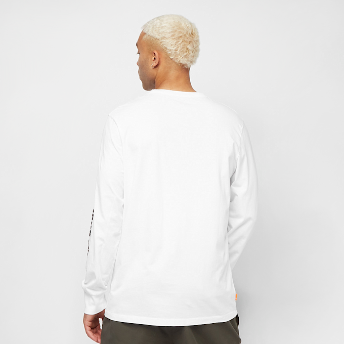 Timberland Long Sleeve Front Stack Logo Tee (Regular) blanc 17288 2
