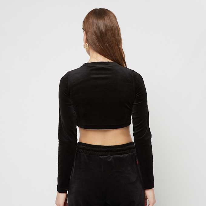 FUBU Old English Rhinestone Velours Long Sleeve noir 18056 2