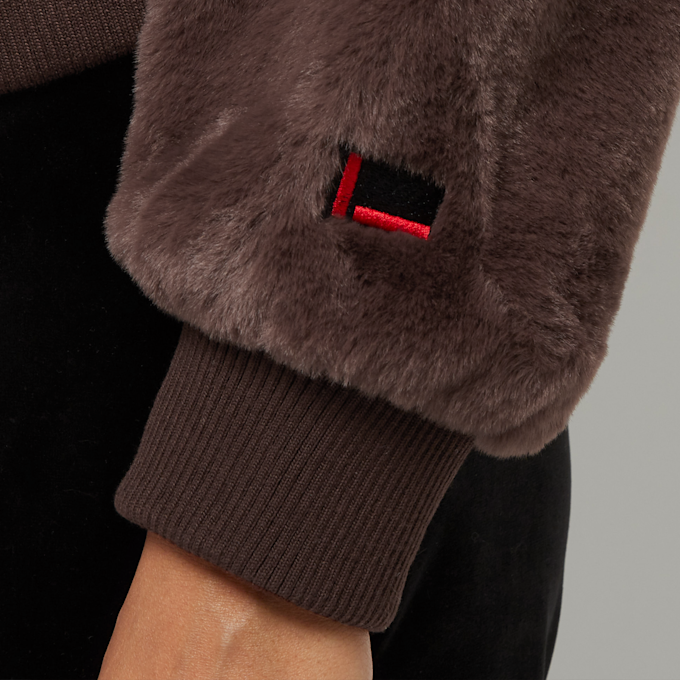 FUBU Signature Rhinestone Fur Jacket smeđa 18081 4