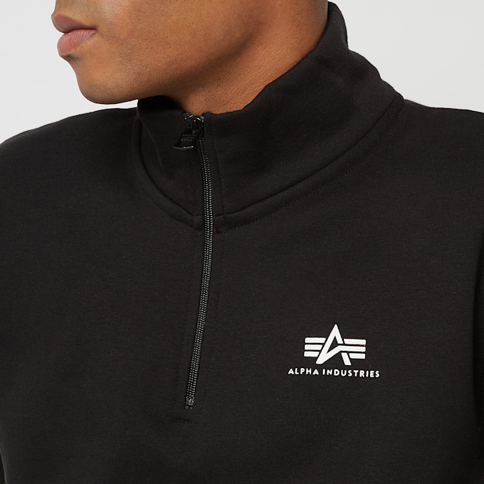 Alpha Industries Half Zip Sweater Small Logo noir 13014 3