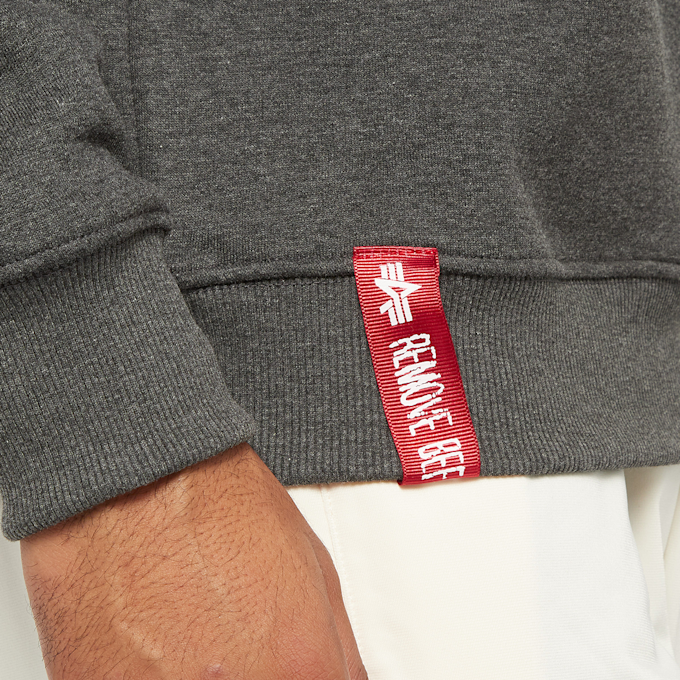 Alpha Industries Half Zip Sweater Small Logo weiß 13019 4