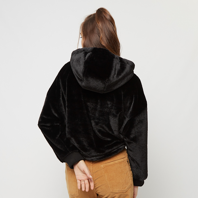 Karl Kani Metal Signature Fake Fur OS Crop Hoodie schwarz 13133 2