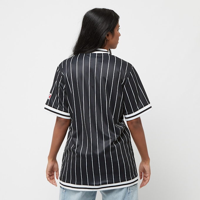 Karl Kani Retro Patch Pinstripe Baseball Shirt zwart 13148 2