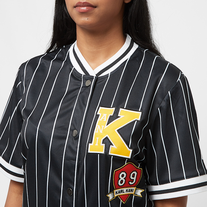 Karl Kani Retro Patch Pinstripe Baseball Shirt noir 13148 3