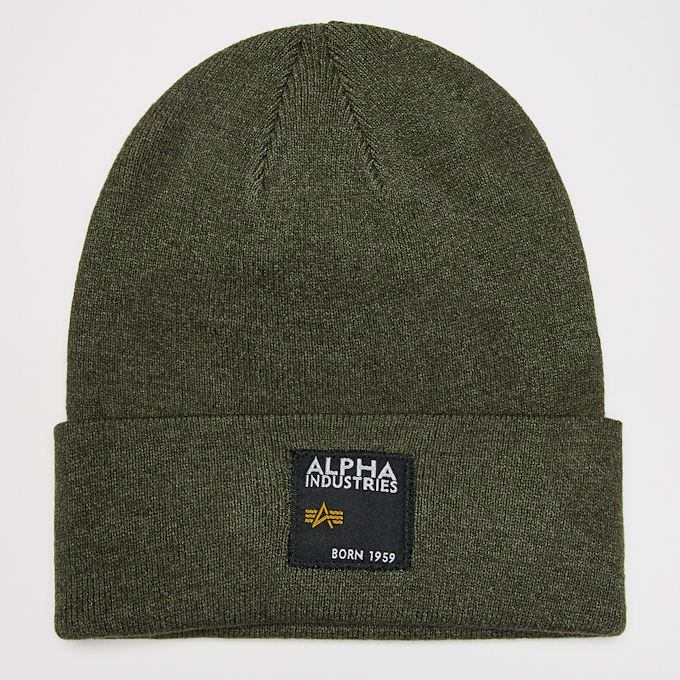 Alpha Industries Label Beanie zelena 13389 1