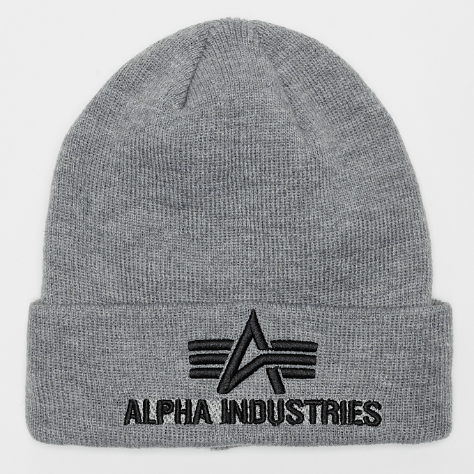 Alpha Industries 3D Beanie gris 13395 1