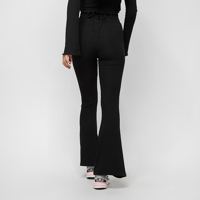 Urban Classics Ladies High Waist Rib Flared Leggings nero 13450 2