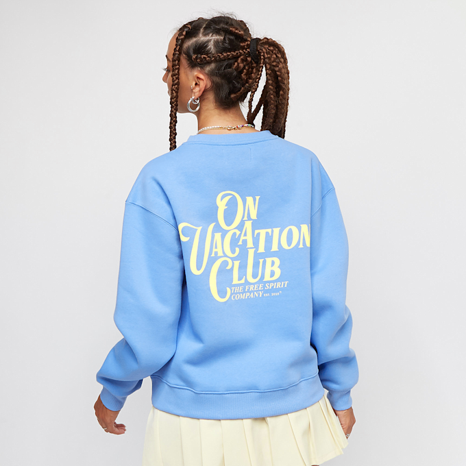 On Vacation Calligraphy Ladies Sweater blauw 13884 2