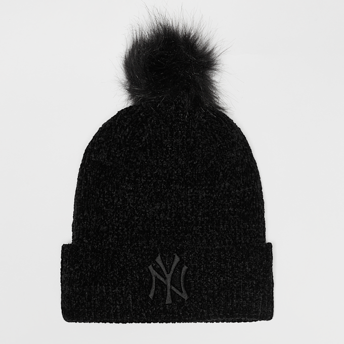 New Era WMNS Chenille Bobble Beanie MLB New York Yankees crna 13995 1