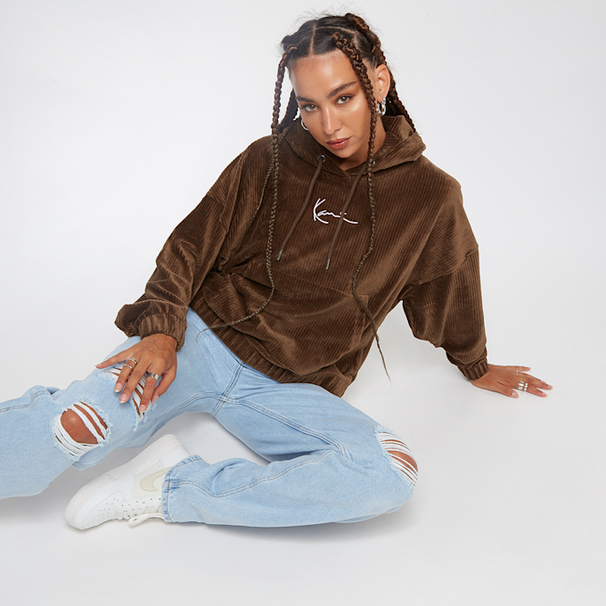 Karl Kani Small Signature Corduroy Oversize Hoodie brun 14374 4