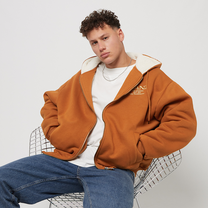 Karl Kani Chest Retro OS Full Zip Hoodie bruin 14440 1