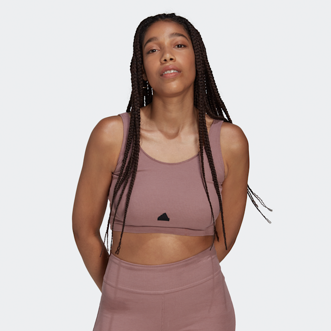 adidas Originals Ribbed Crop Top bruin 14621 1