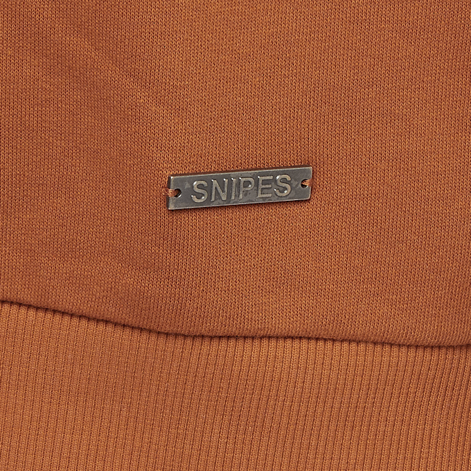 SNIPES Heart College Logo Cropped Ruched Hoodie smeđa 14692 5