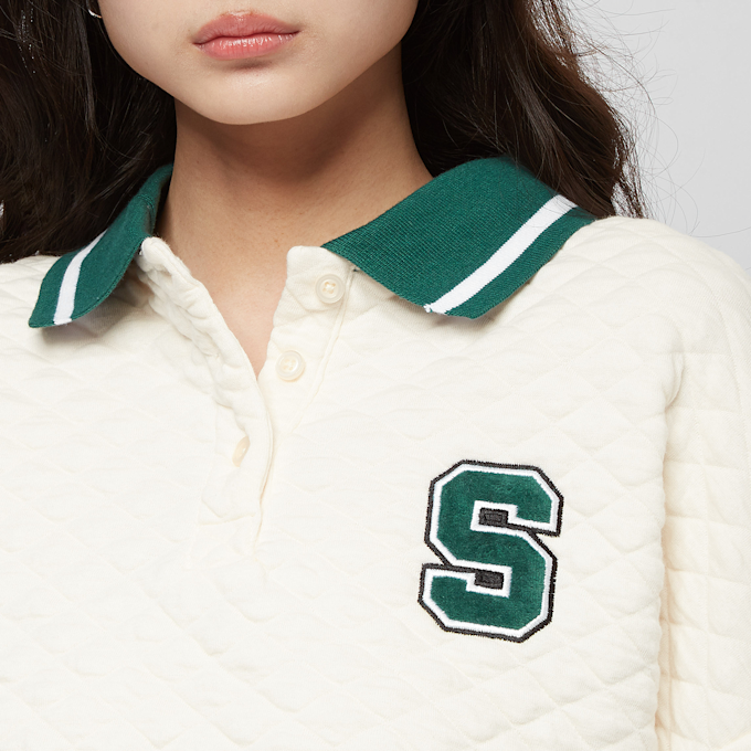 SNIPES College Letter Cropped Rugby Sweat Shirt bež 14693 3