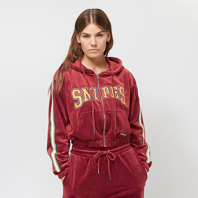 SNIPES College Logo Velours Track Jacket rouge 14779 1