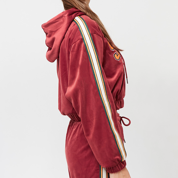 SNIPES College Logo Velours Track Jacket rouge 14779 4