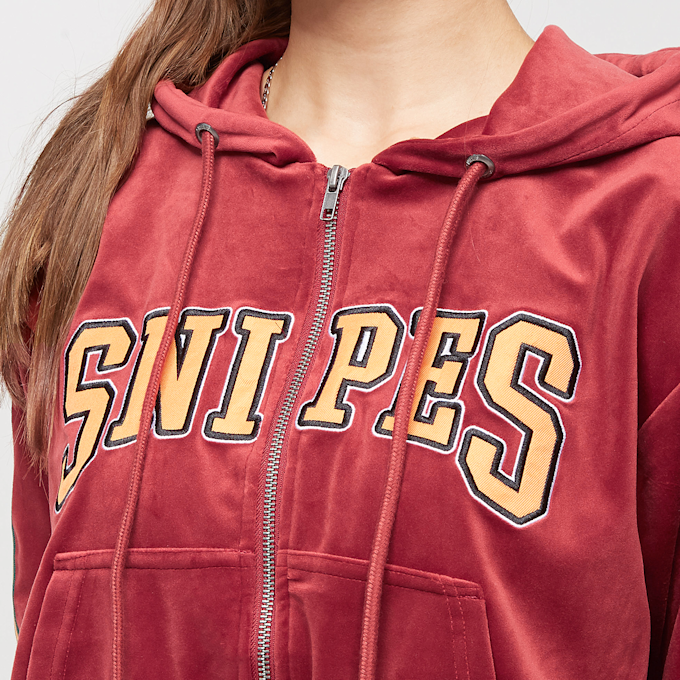 SNIPES College Logo Velours Track Jacket rouge 14779 5