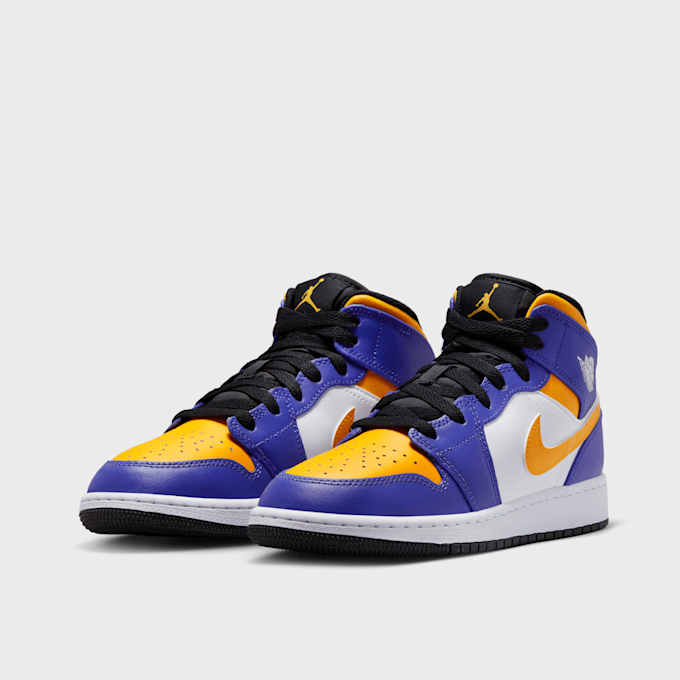 Jordan Air Jordan 1 Mid (GS) biały 14792 4