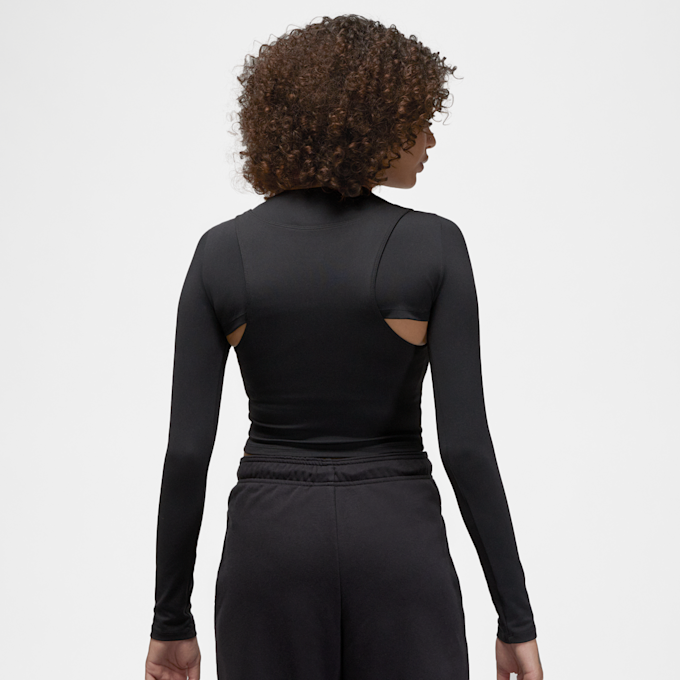 Jordan Sport Women's 2-in-1 Long Sleeve Top negro 14847 2