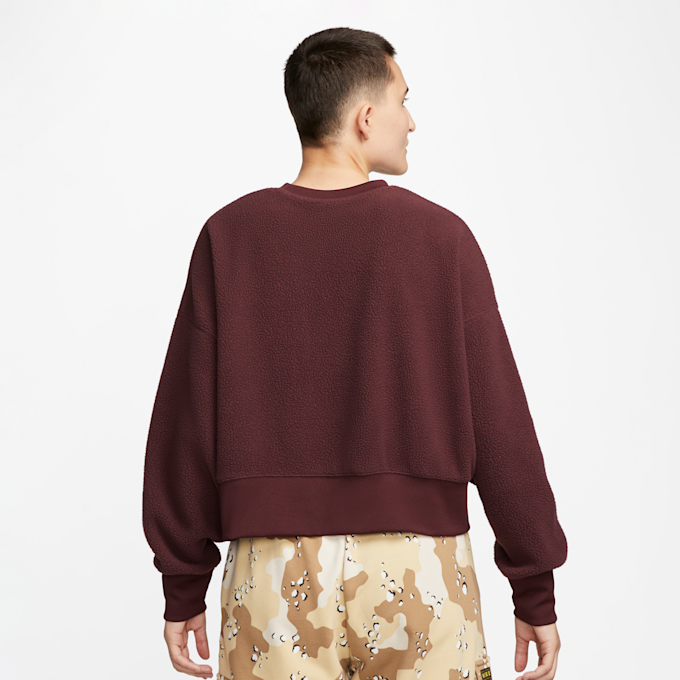 Nike Sportswear Plush Mod Crop Crew-Neck Sweatshirt czerwony 14902 2