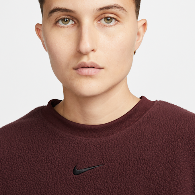 Nike Sportswear Plush Mod Crop Crew-Neck Sweatshirt rojo 14902 3
