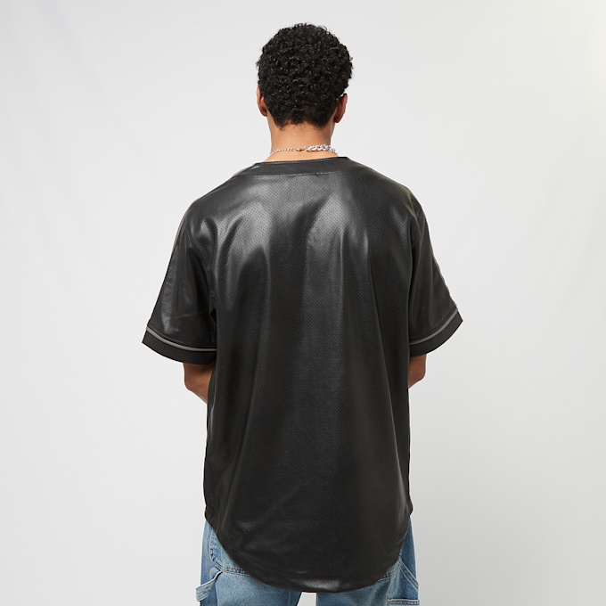 FUBU Varsity Leather Baseball Jersey grau 15514 2