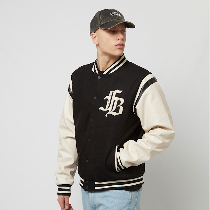 FUBU Old English Varsity Jacket negro 15518 1