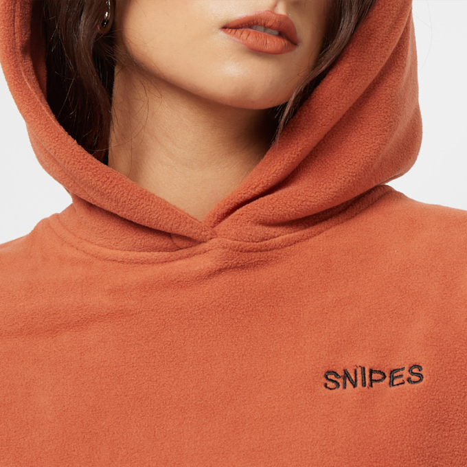 SNIPES Small Bold Logo Polar Fleece Oversized Cropped Hoodie rosso 18342 3