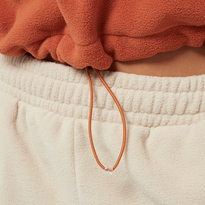 SNIPES Small Bold Logo Polar Fleece Oversized Cropped Hoodie rouge 18342 4