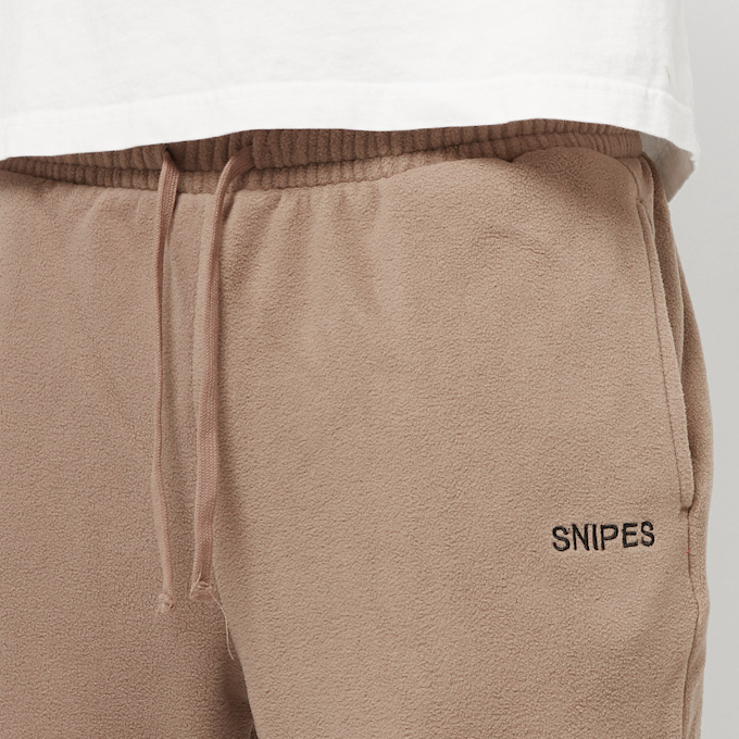 SNIPES Small Bold Logo Polar Fleece Loose Jogger Pants Taupe beige 18418 3
