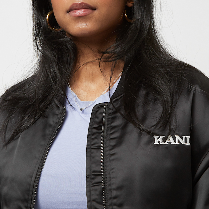 Karl Kani Chest Retro Satin Bomber Jacket schwarz 18462 3