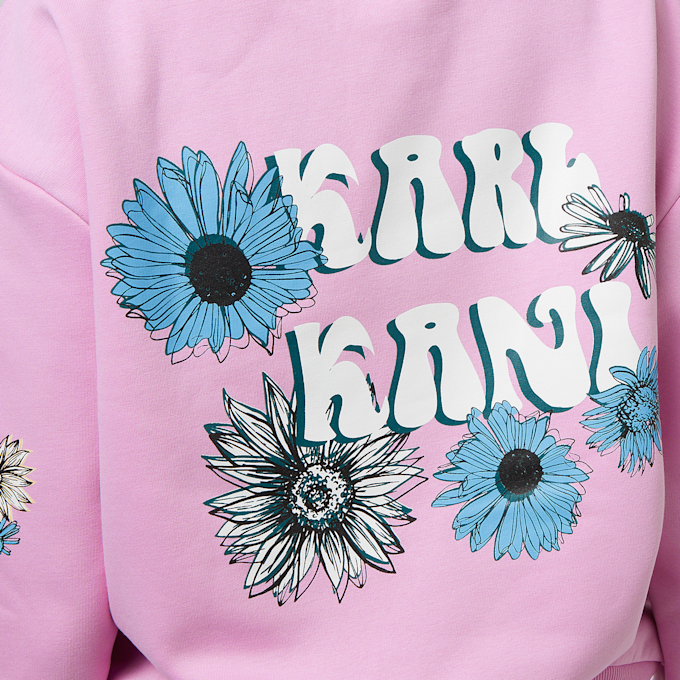 Karl Kani Retro Long Fit Flower Hoodie lichtroze 18476 6
