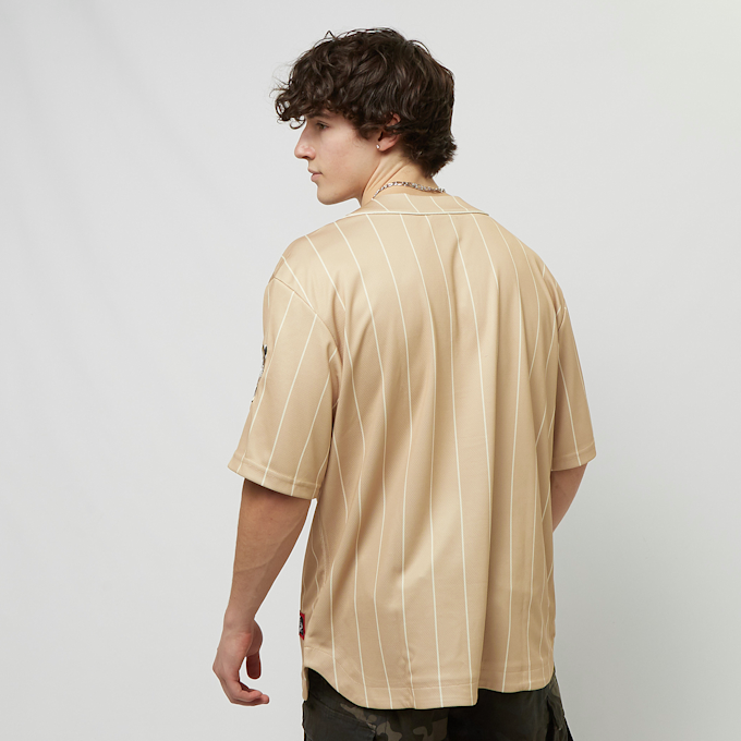 FUBU Varsity Multicolor Pinstripe Baseballjersey beige 18552 2