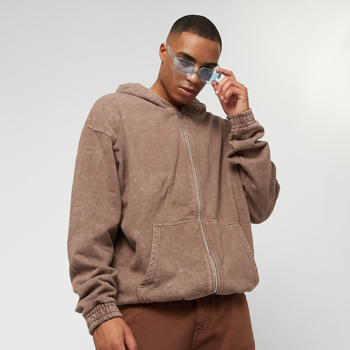 SNIPES Large Old English Logo Oversized Zip Hoodie brun 19056 1