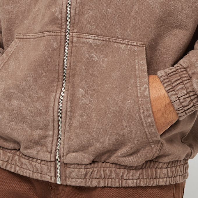 SNIPES Large Old English Logo Oversized Zip Hoodie brun 19056 4