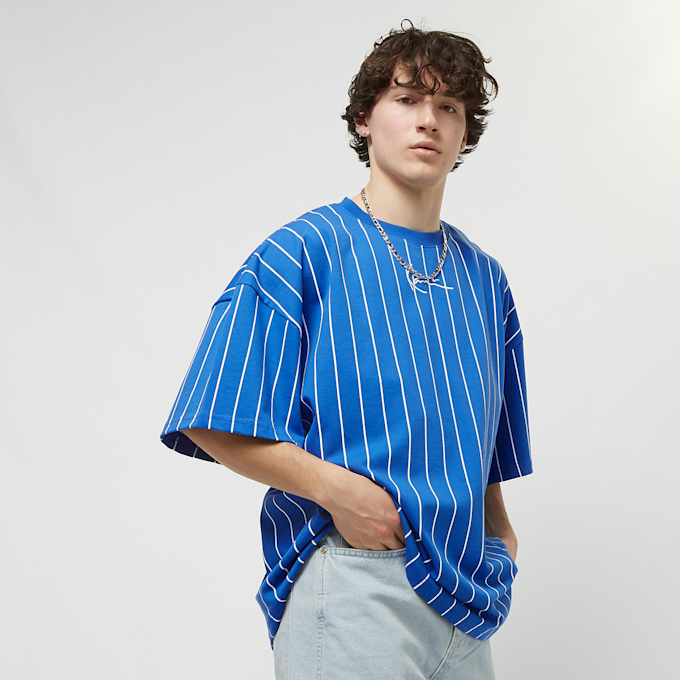 Karl Kani Small Signature Boxy Heavy Jersey Pinstripe Tee bleu 19160 1