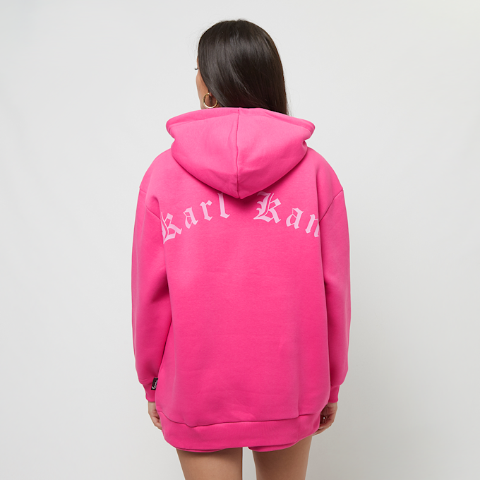 Karl Kani Woven Signature Old English Long Hoodie rosa  19179 2