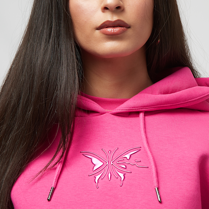 Karl Kani Woven Signature Old English Long Hoodie rose 19179 3