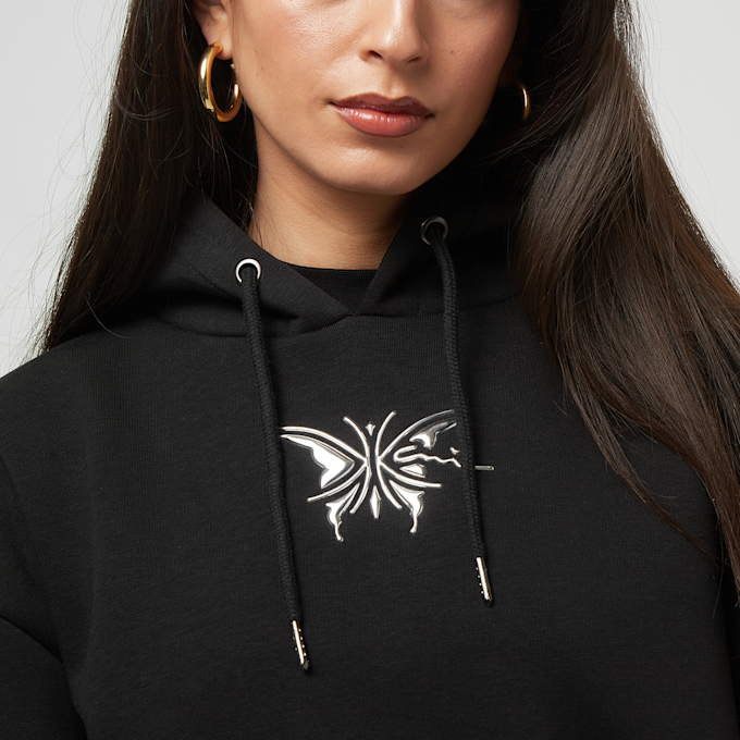 Karl Kani Woven Signature Old English Long Hoodie schwarz 19180 3