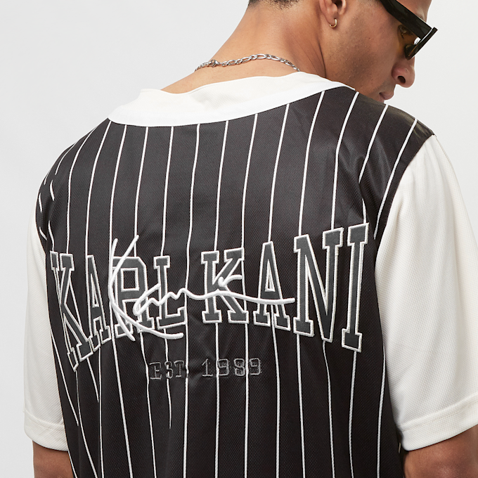 Karl Kani OG Block Pinstripe Baseball Shirt schwarz 19185 5