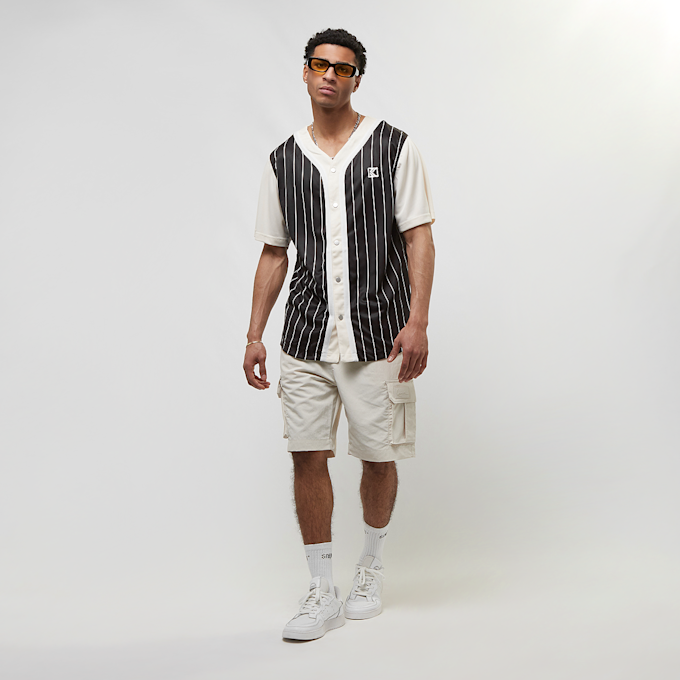 Karl Kani OG Block Pinstripe Baseball Shirt czarny 19185 6