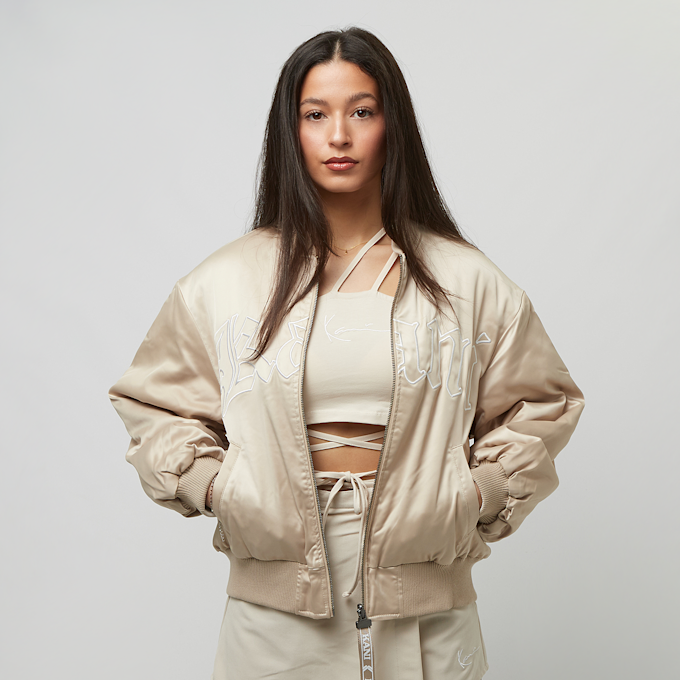 Karl Kani Woven Signature Reversible Satin Bomber Jacket beige 19219 2