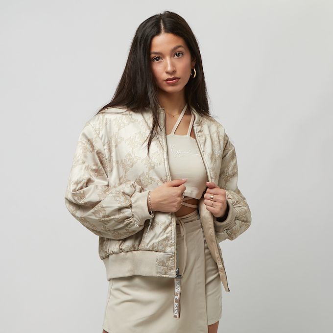 Karl Kani Woven Signature Reversible Satin Bomber Jacket beige 19219 5