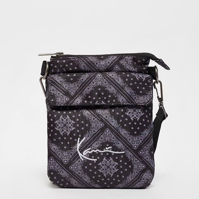 Karl Kani Signature Paisley Flat Messanger Bag noir 19230 1