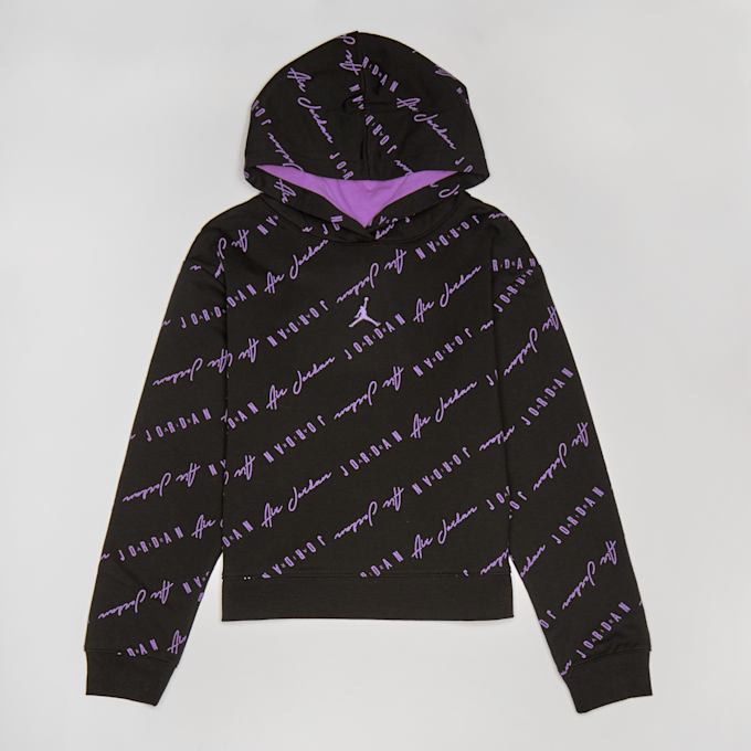 Jordan JUNIOR ESSENTIALS AOP PULLOVER HOODIE black preto 19596 1