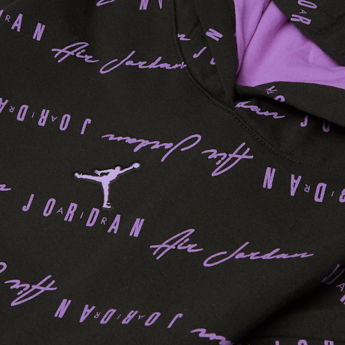 Jordan JUNIOR ESSENTIALS AOP PULLOVER HOODIE black preto 19596 3
