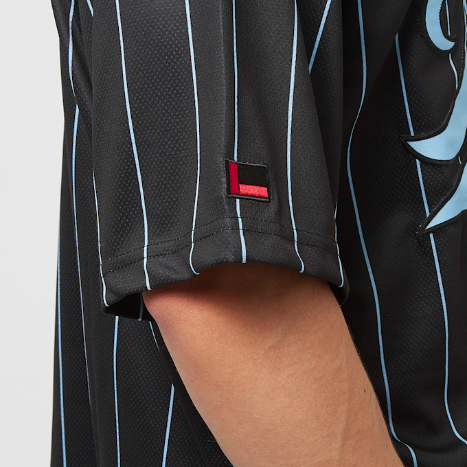 FUBU Varsity Pinstripe Baseball Jersey blauw 20568 3