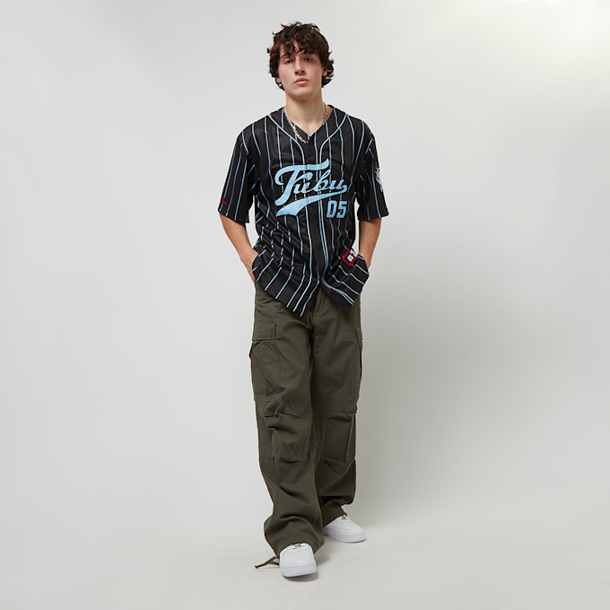 FUBU Varsity Pinstripe Baseball Jersey plava 20568 7